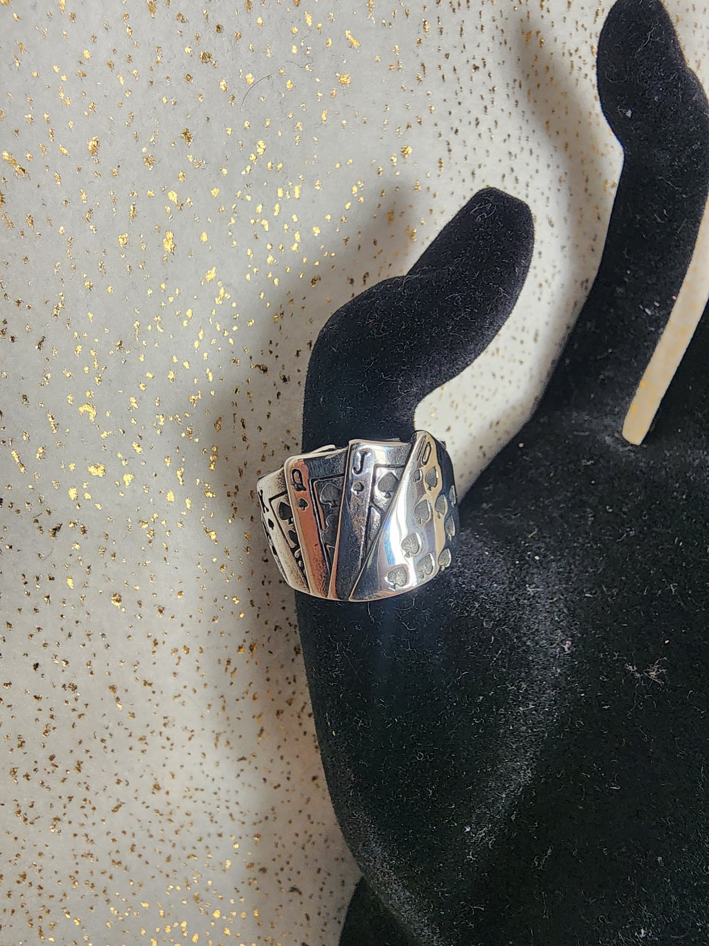 Men's Poker Card Ring- Size 9