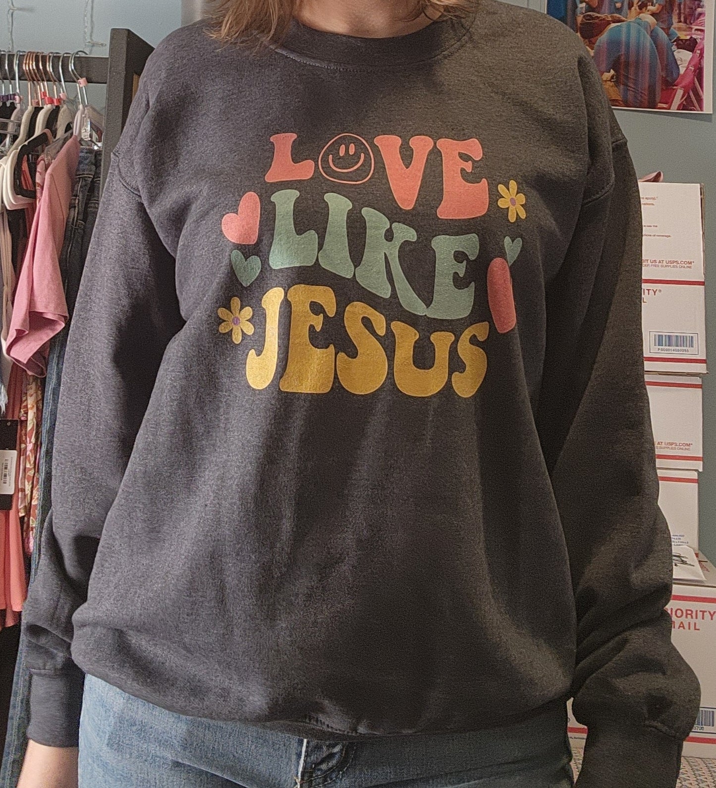 Love Like Jesus Sweatshirt- Curvy
