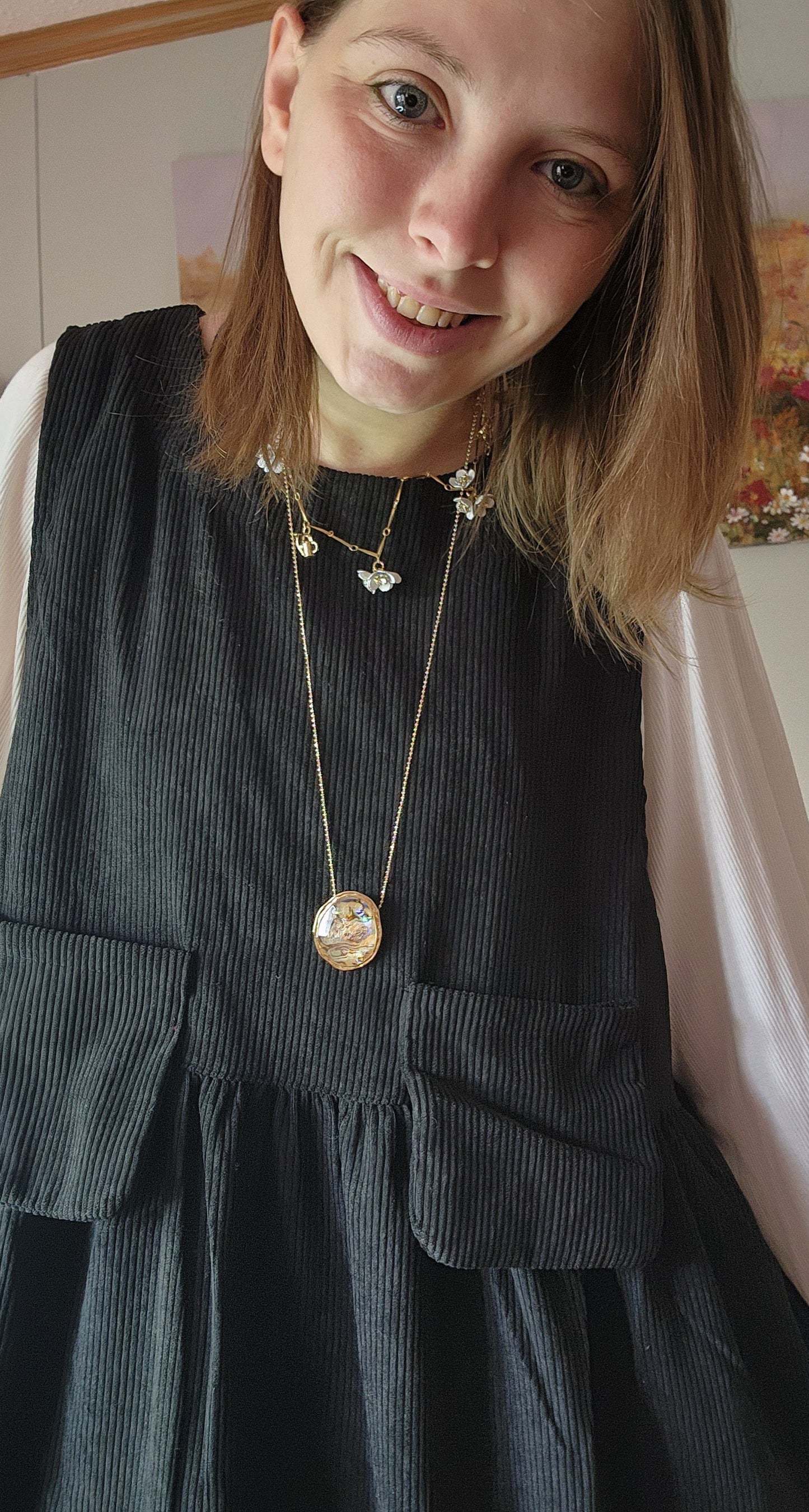 "Ann Elyse" Black Corduroy Look Dress