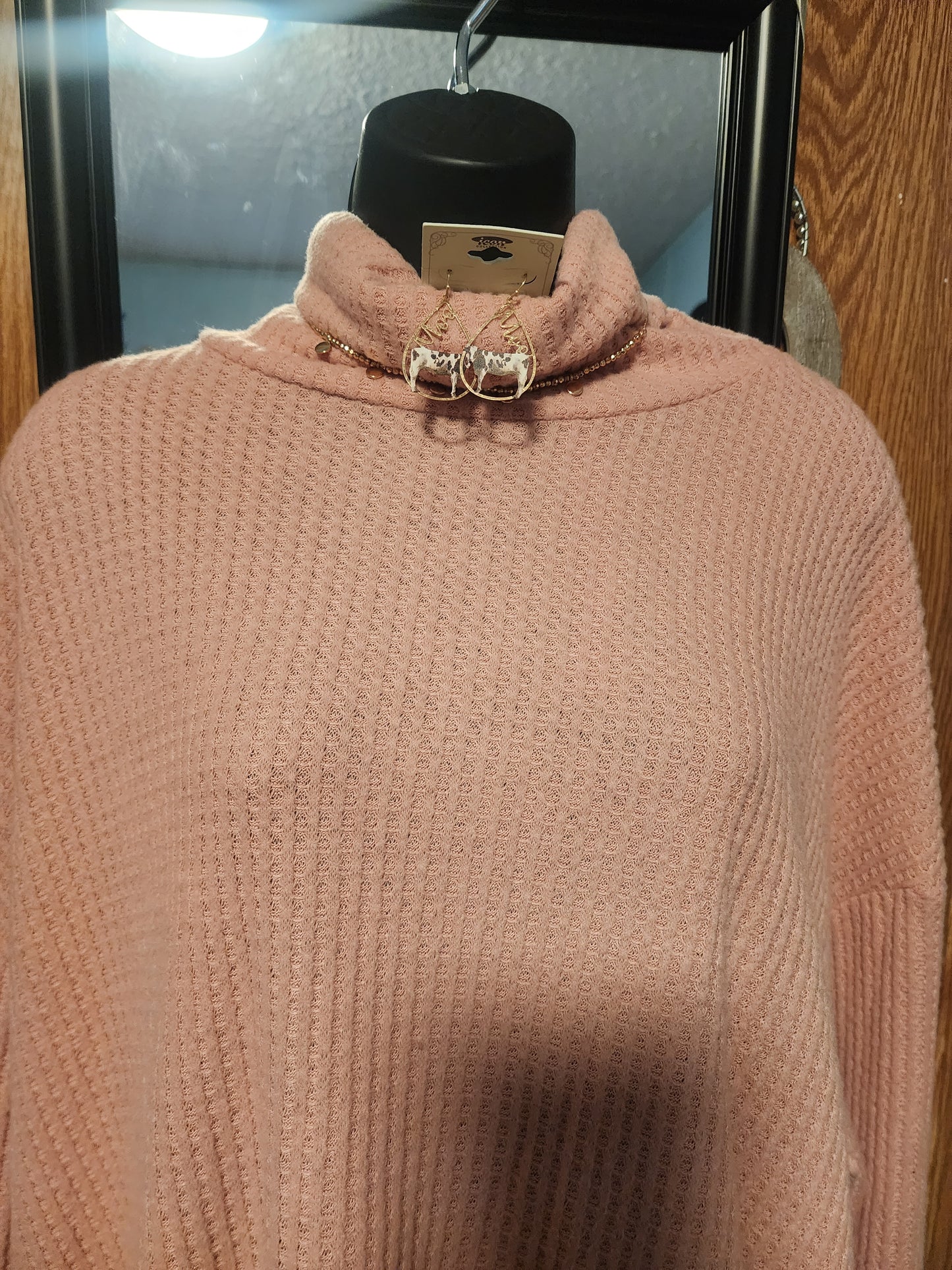 "Carley" Soft Pink Turtleneck