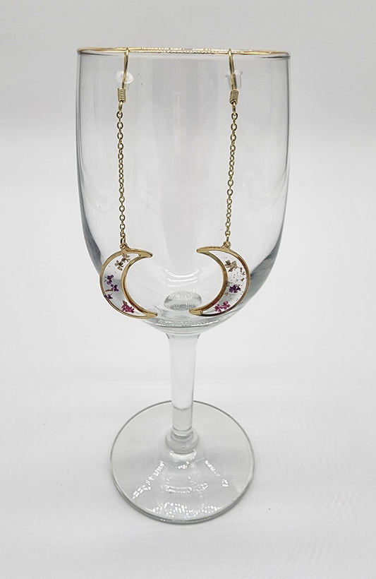Narciccus Moon Dangling Earrings