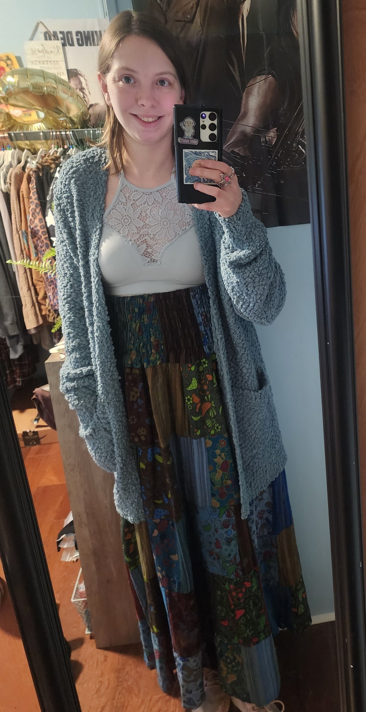 "Rachel" Grey Floral Bralette