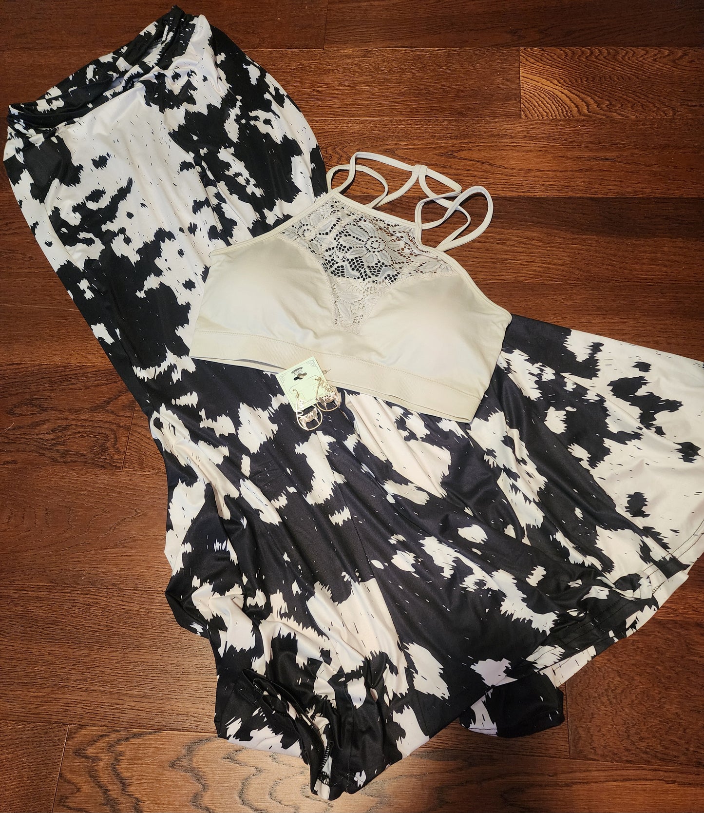 "Rachel" Bone White Floral Bralette