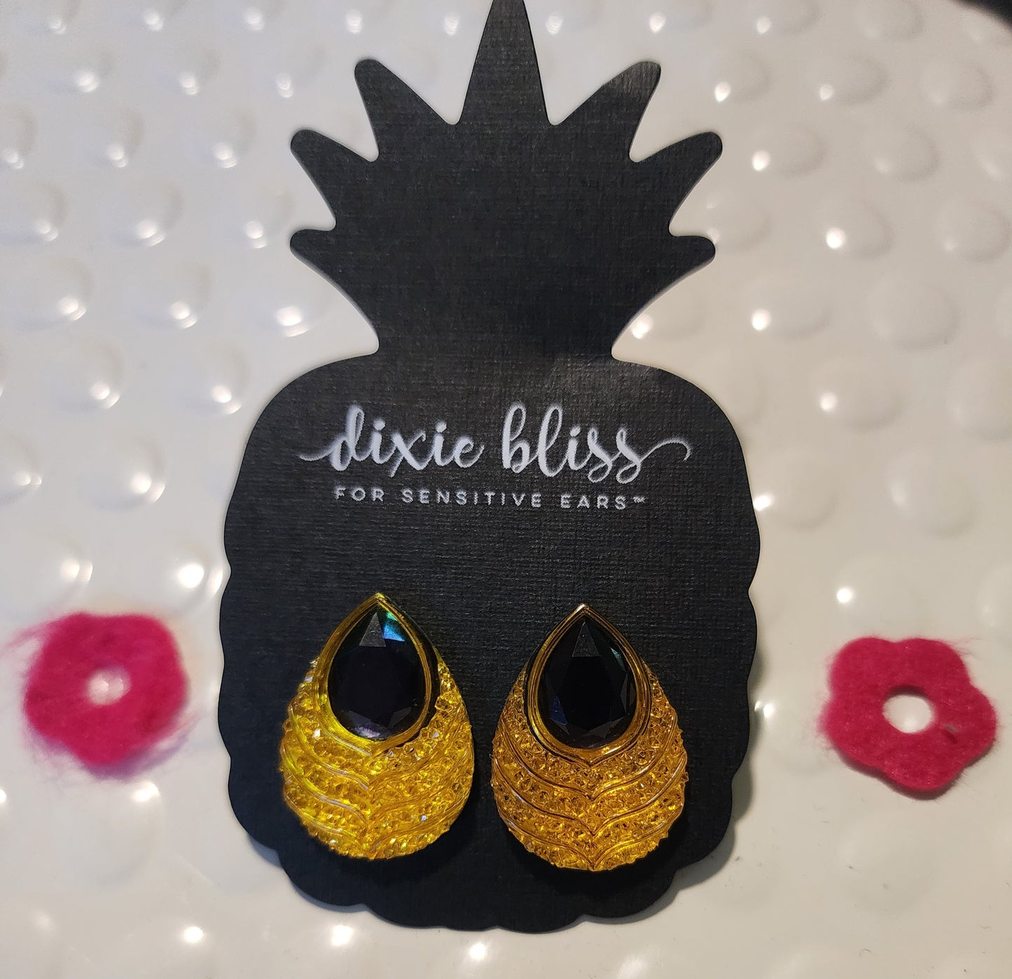 "Aunt T" Jeweled Teardrop Earrings