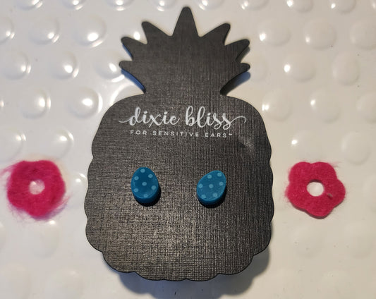"Emma" Blue Easter Egg Earrings