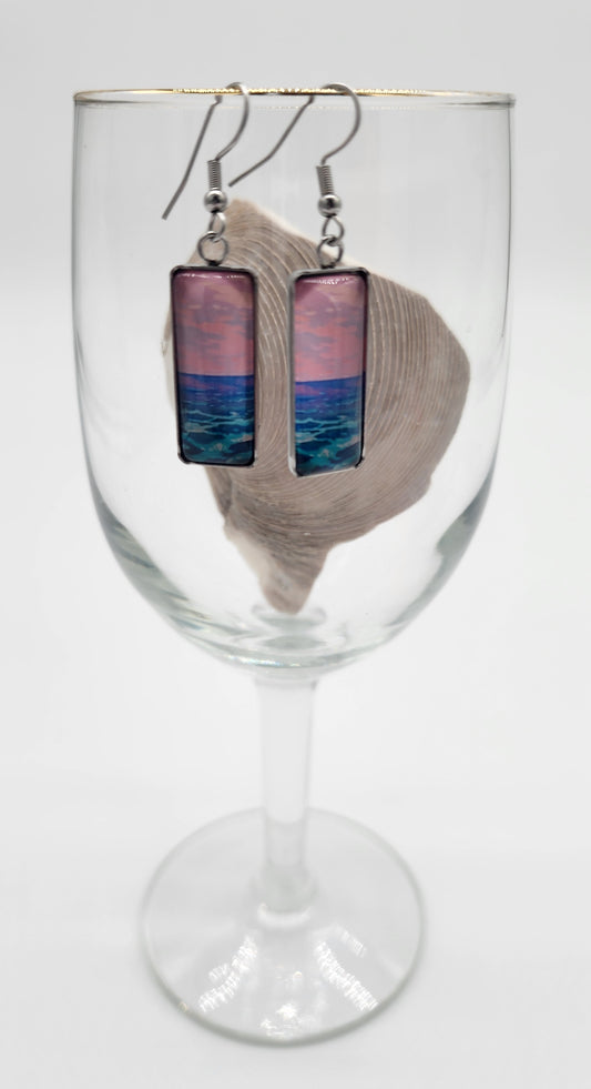 Pink Skies Beach Earrings