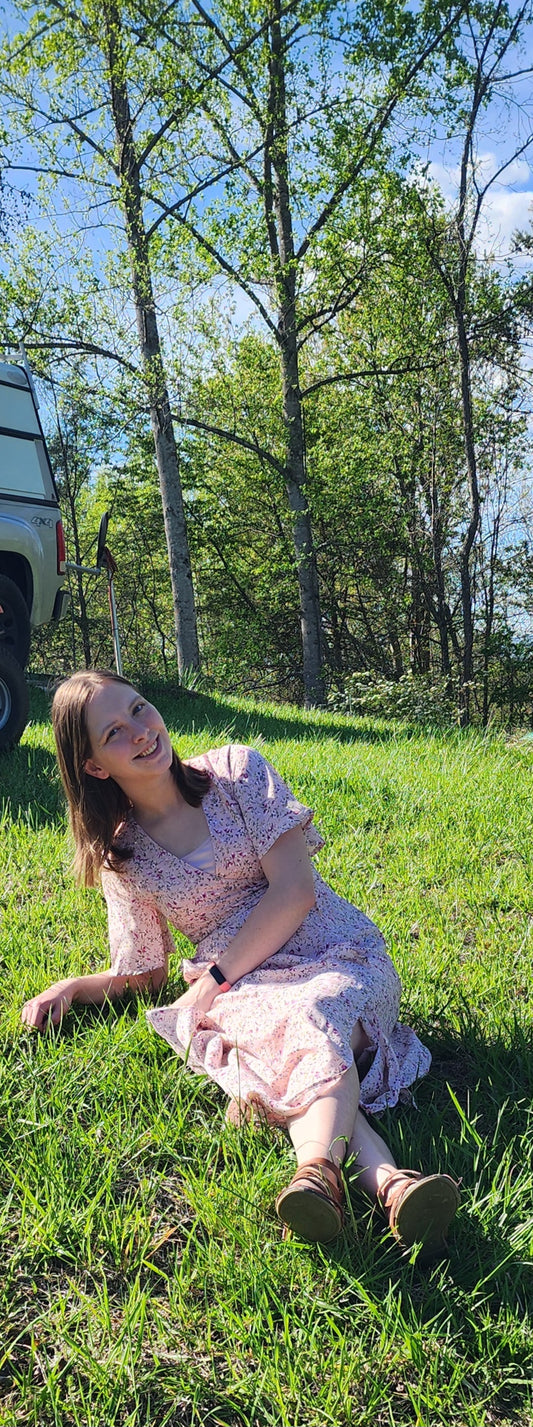 "Think Pink" Floral Maxi
