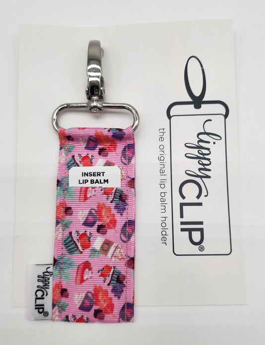 Pink Fall Pattern LippyClip