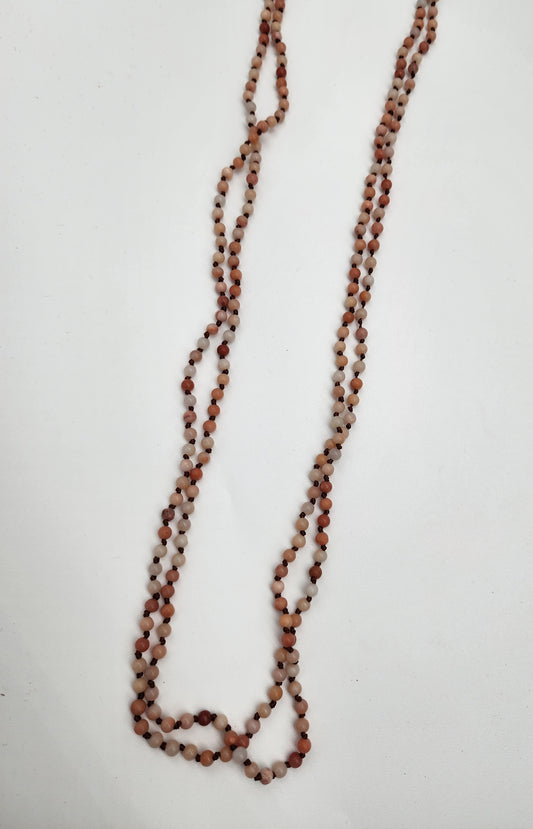 Peach Beaded Necklace