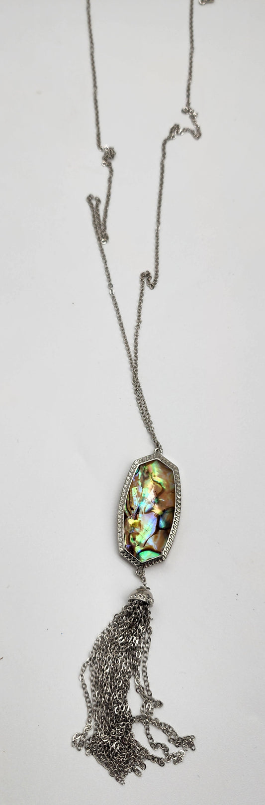 Stone Tassel Necklace