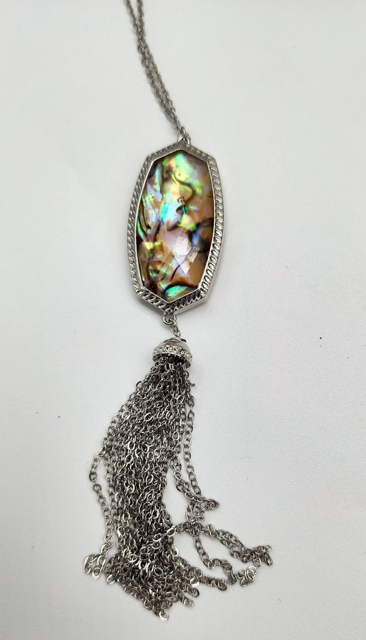 Stone Tassel Necklace