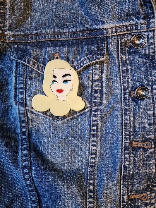"Marilyn" Pin/ Brooch