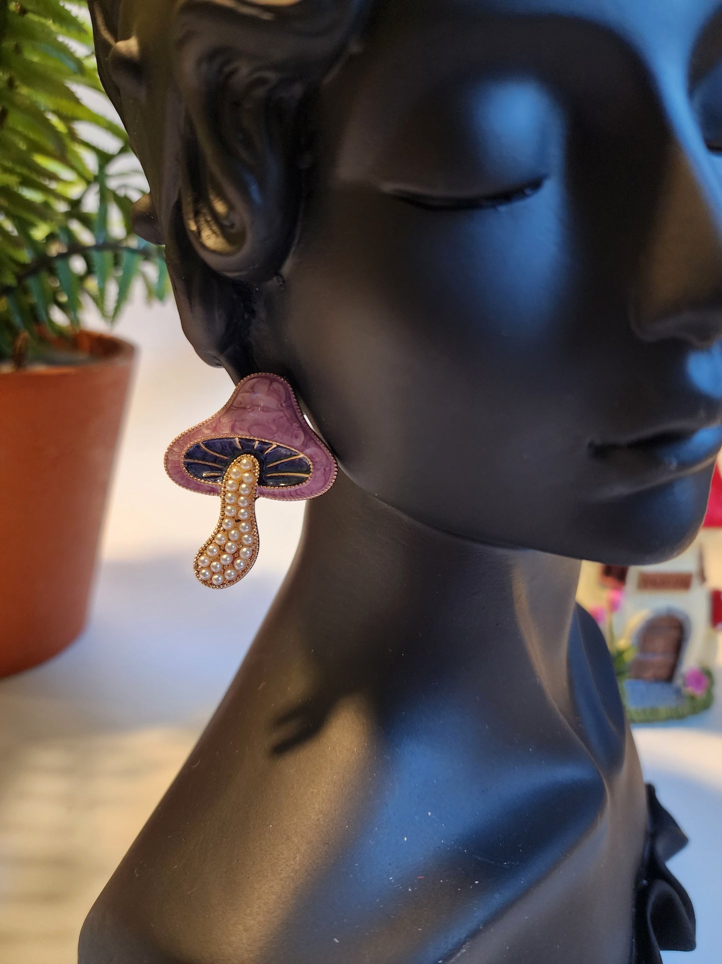 Solid Mushroom Earrings
