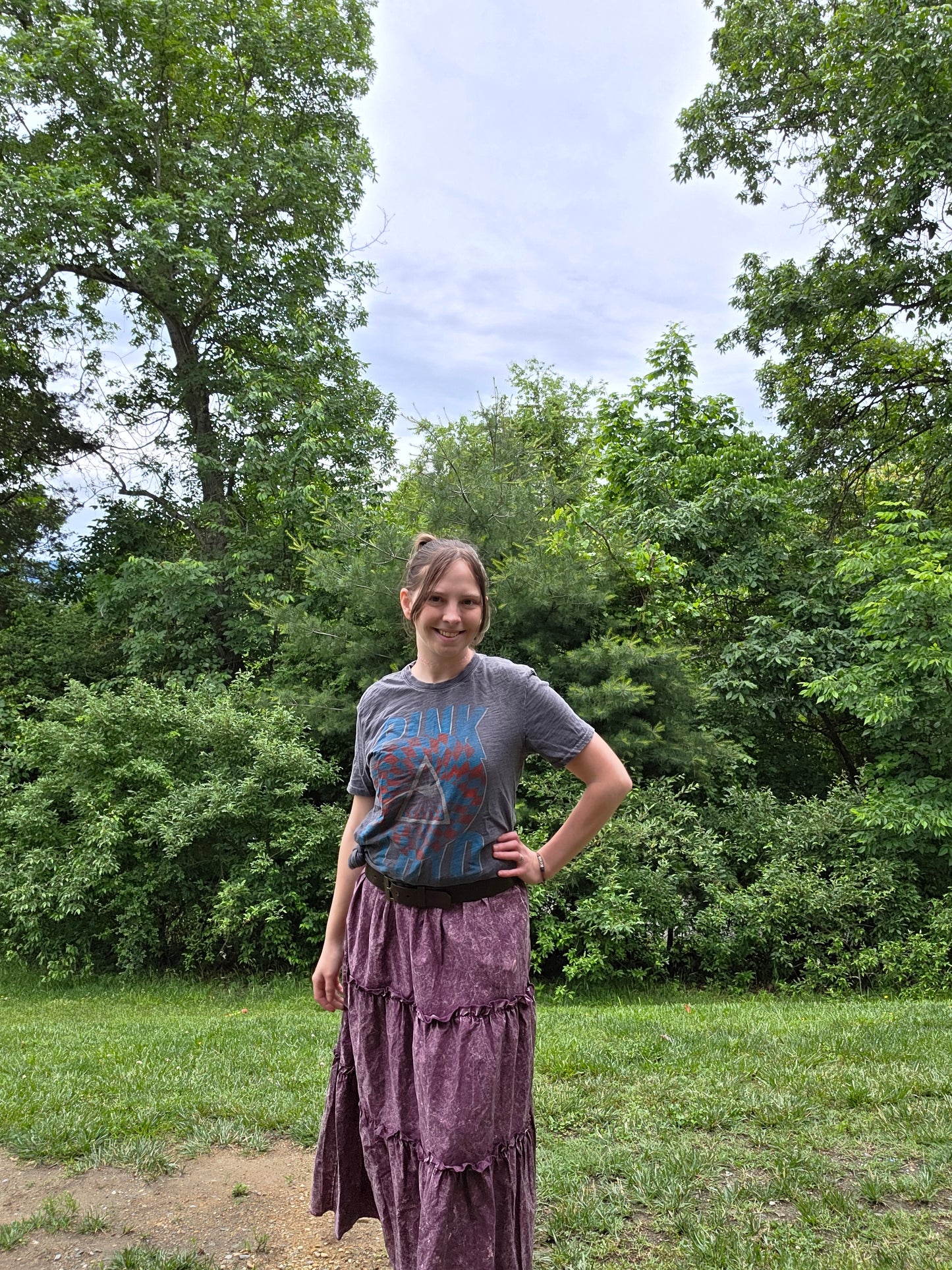 Marble Wash Maxi Skirt
