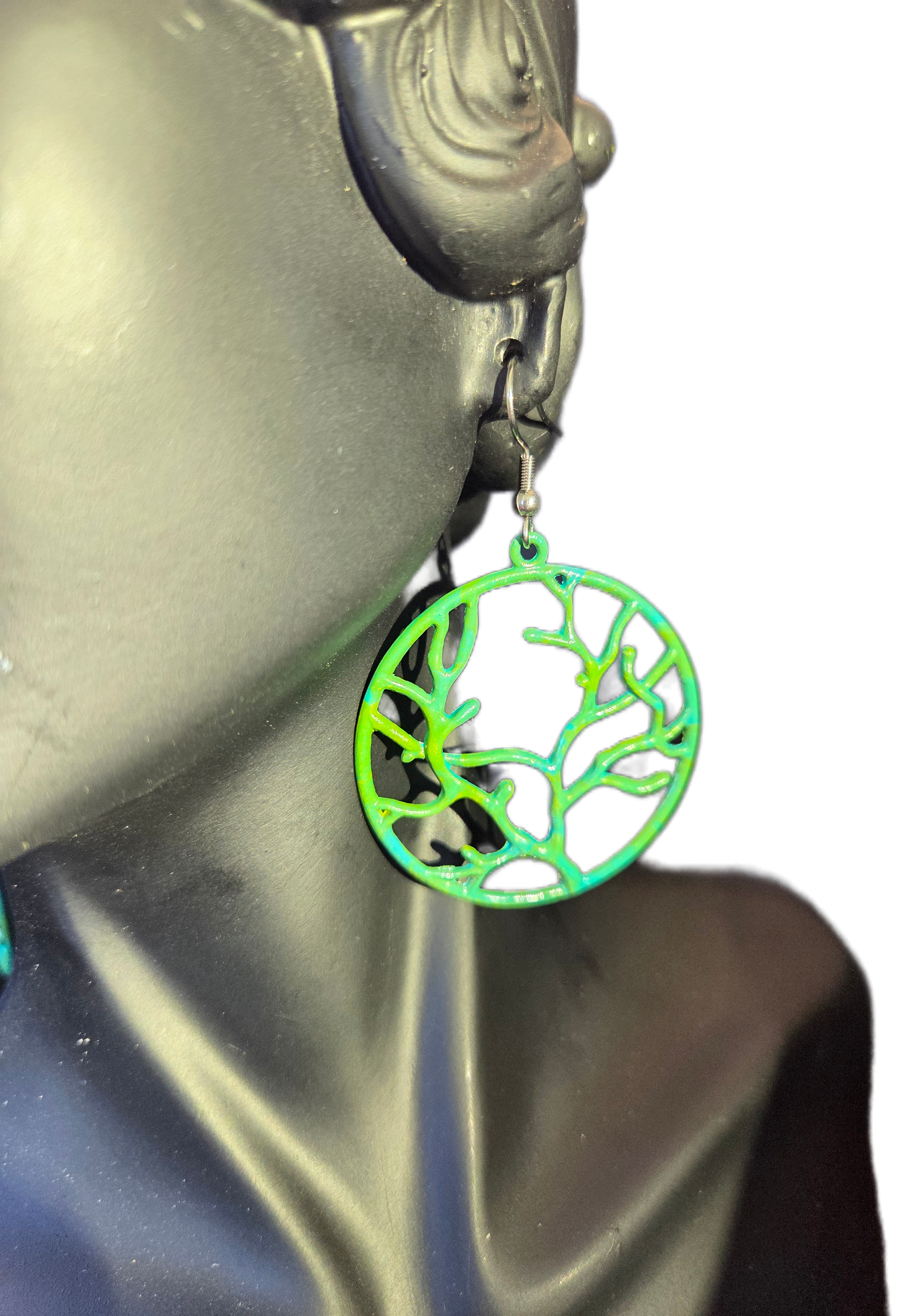 Brass Patina Tree of Life Earrings