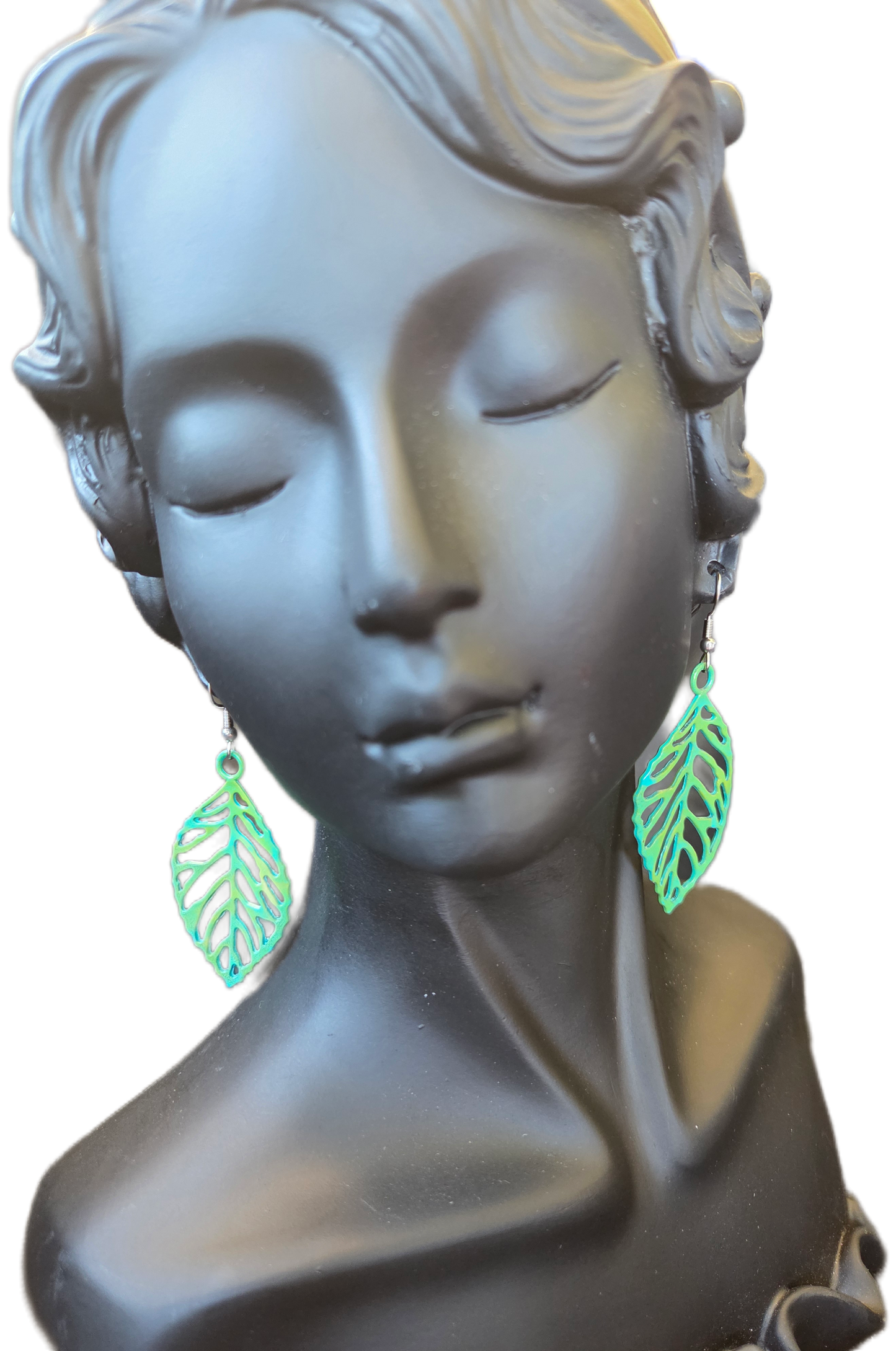 Patina Leaf Earrings