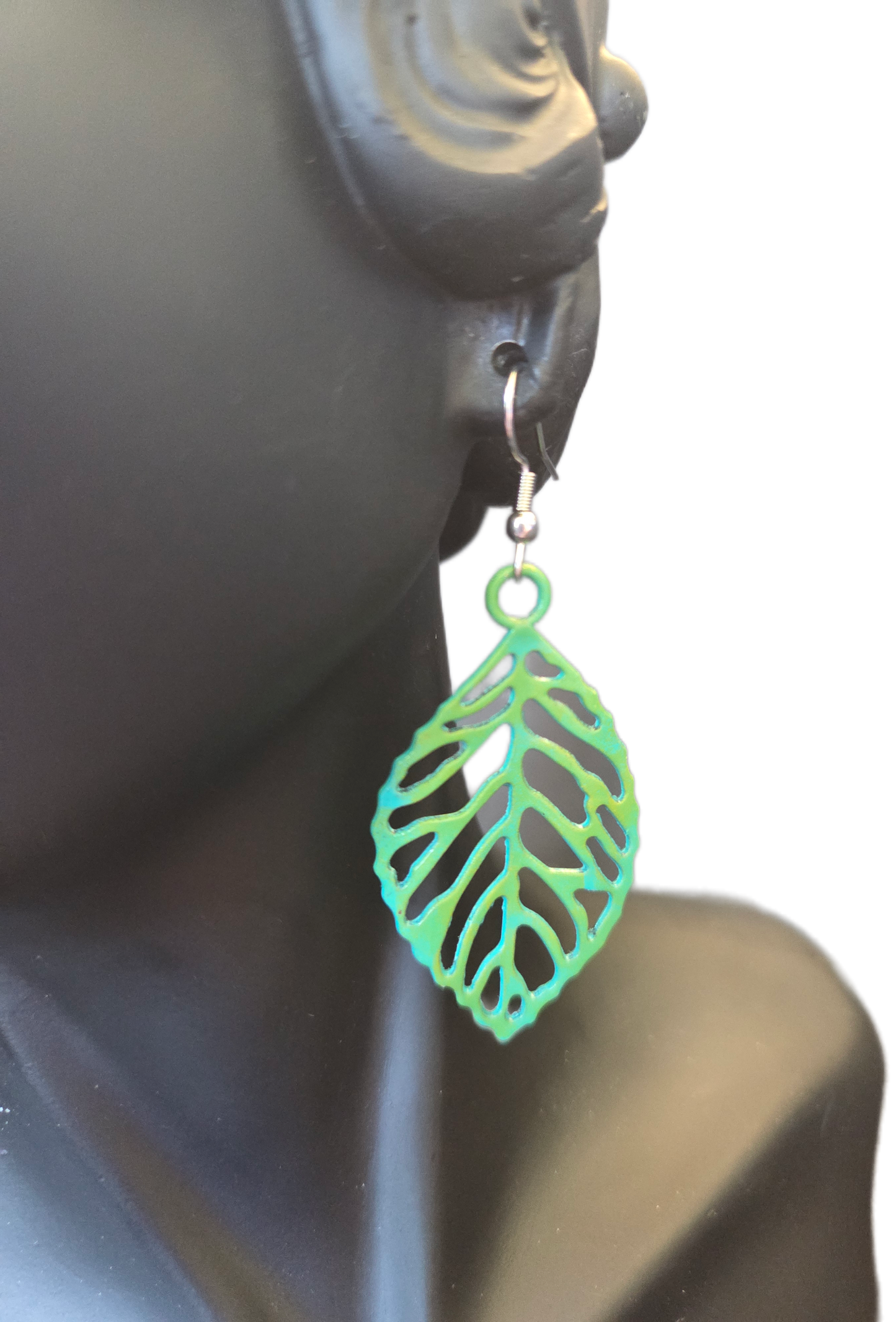 Patina Leaf Earrings