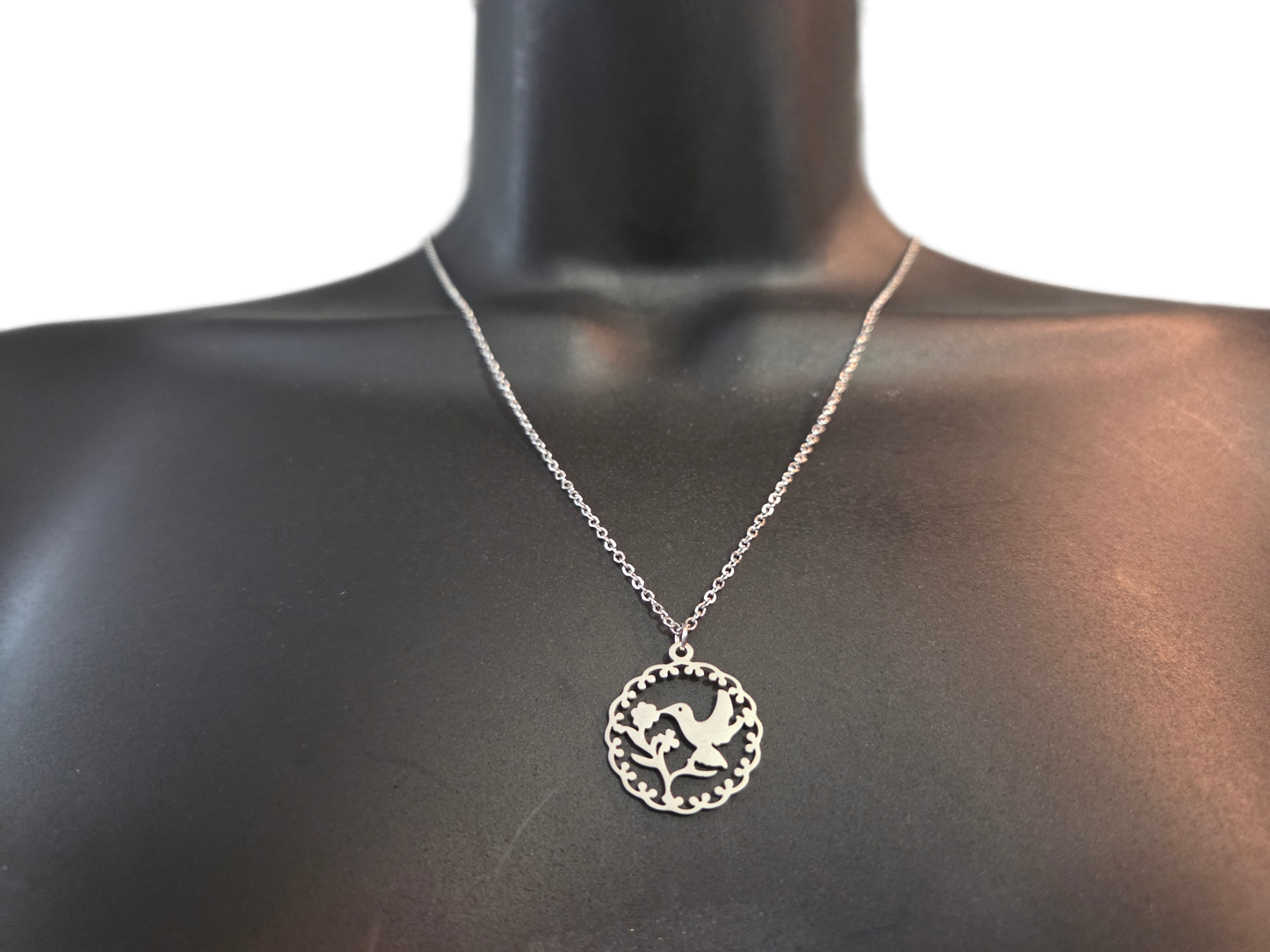 Stainless Steel Hummingbird Necklace