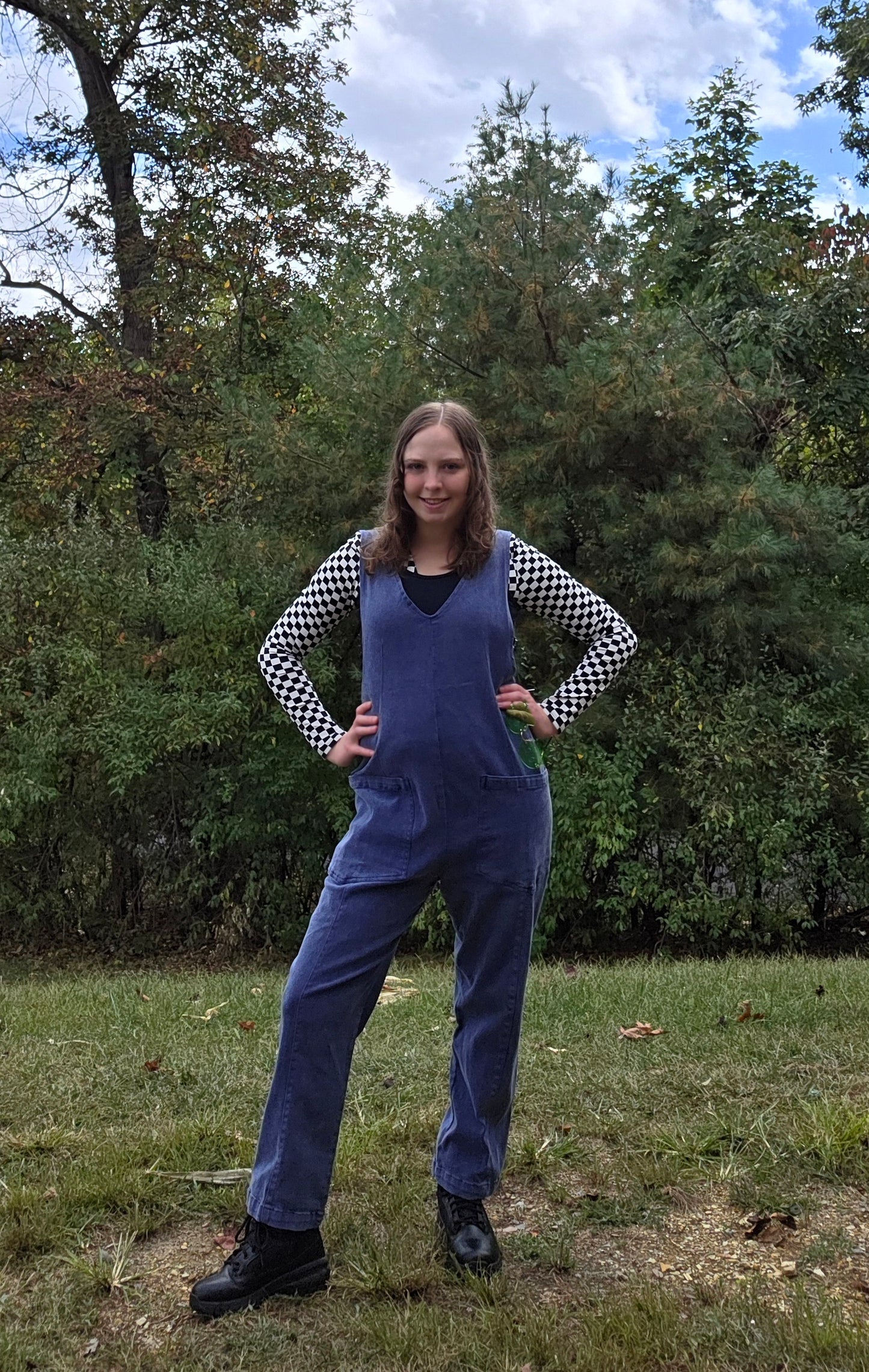 Zenana V Neck Overalls/ Bibs