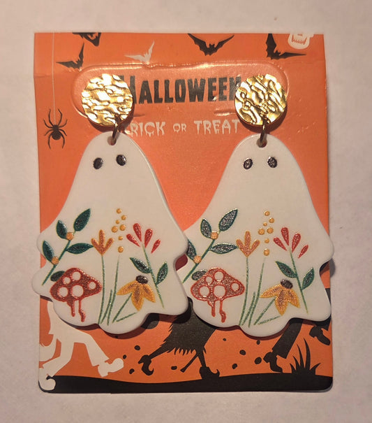 Fall Foilage Ghost Earrings