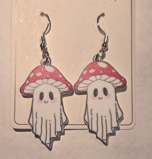 Mushroom Ghost Earrings