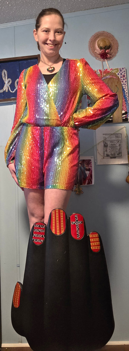 "Cassie" Rainbow Romper