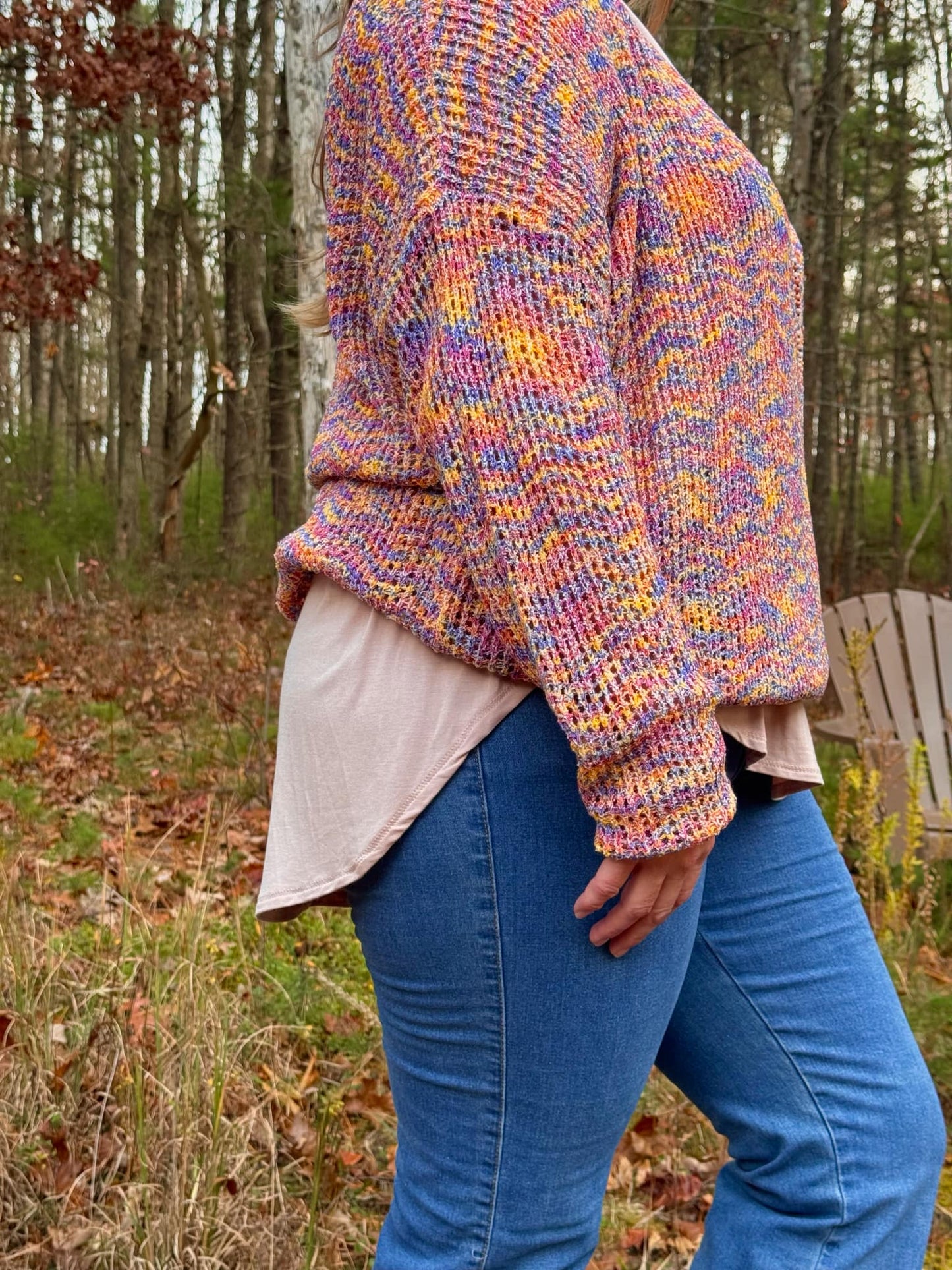 Oversized Wrap Front Sweater