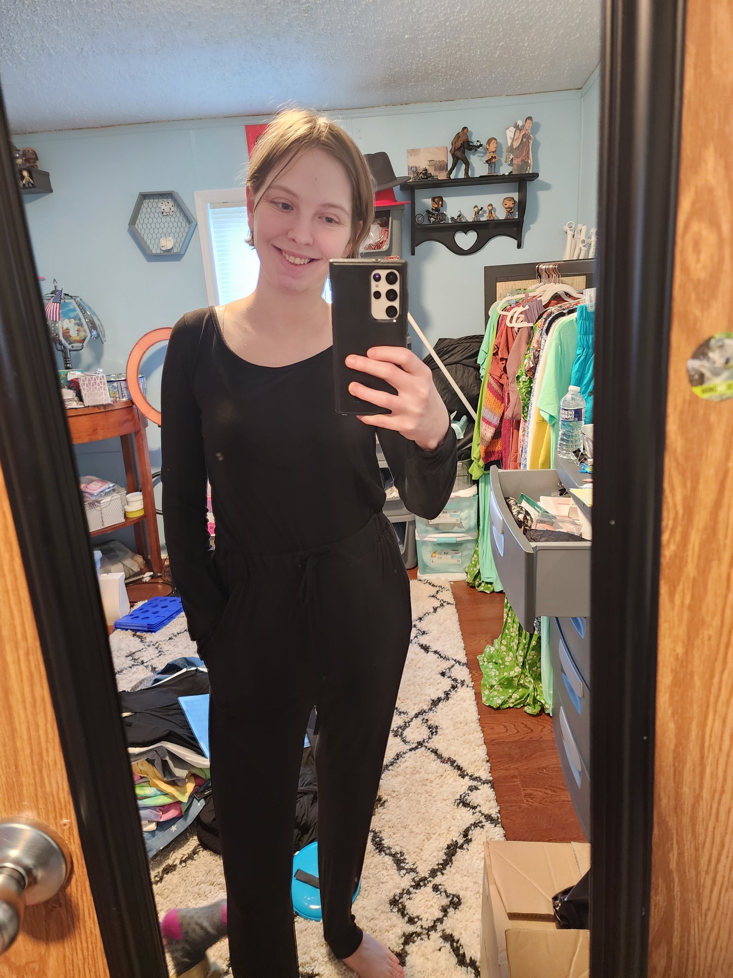 Long Sleeve Black Jumpsuit