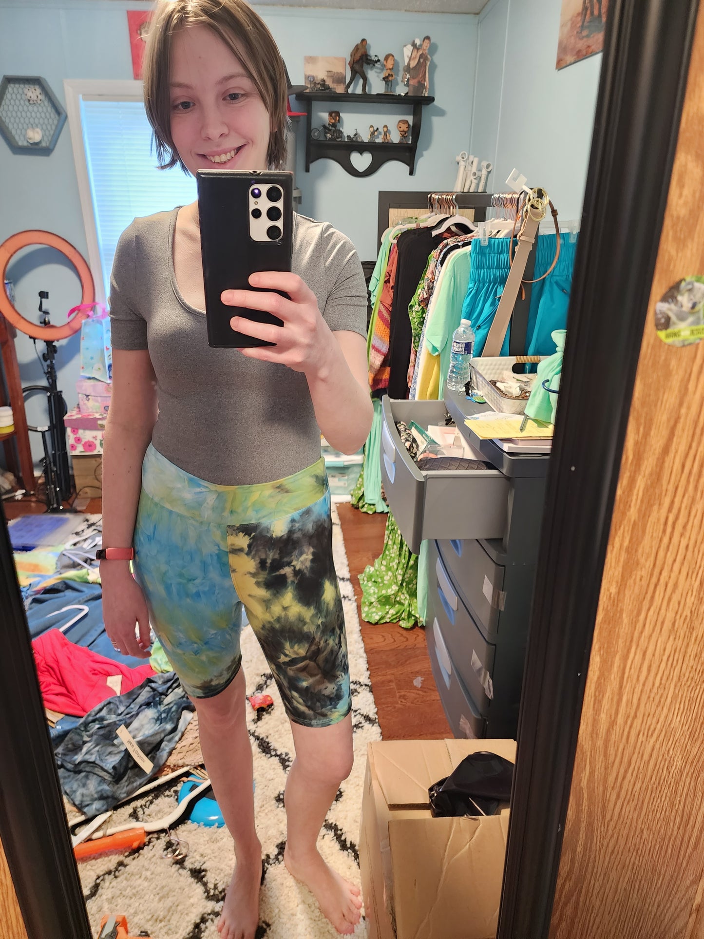 Multicolored Tye Dye Bike Shorts