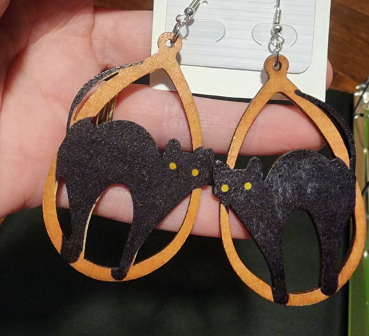 Black Cat Earrings