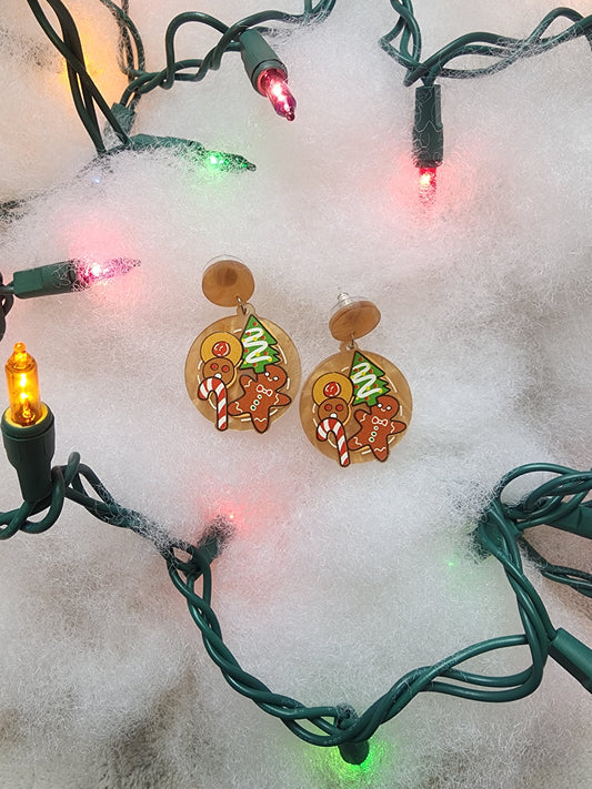 "Regina" Cookie Plate Earrings