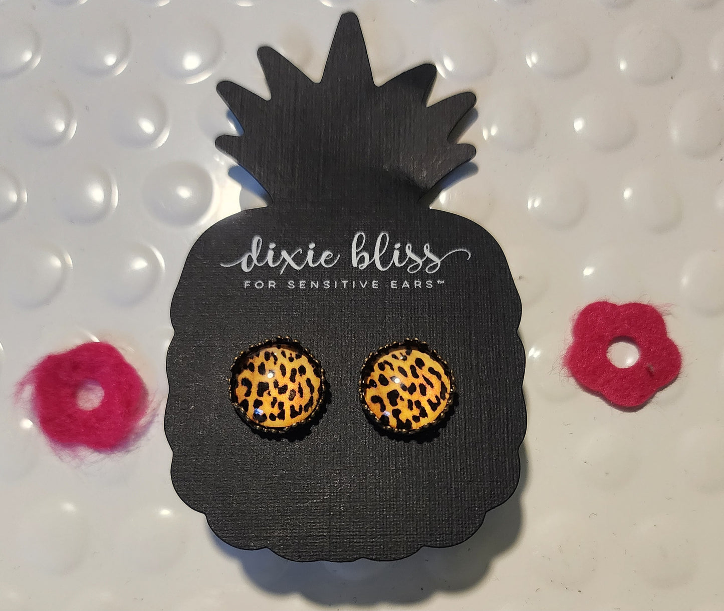 Cheetah Print Stud Earrings