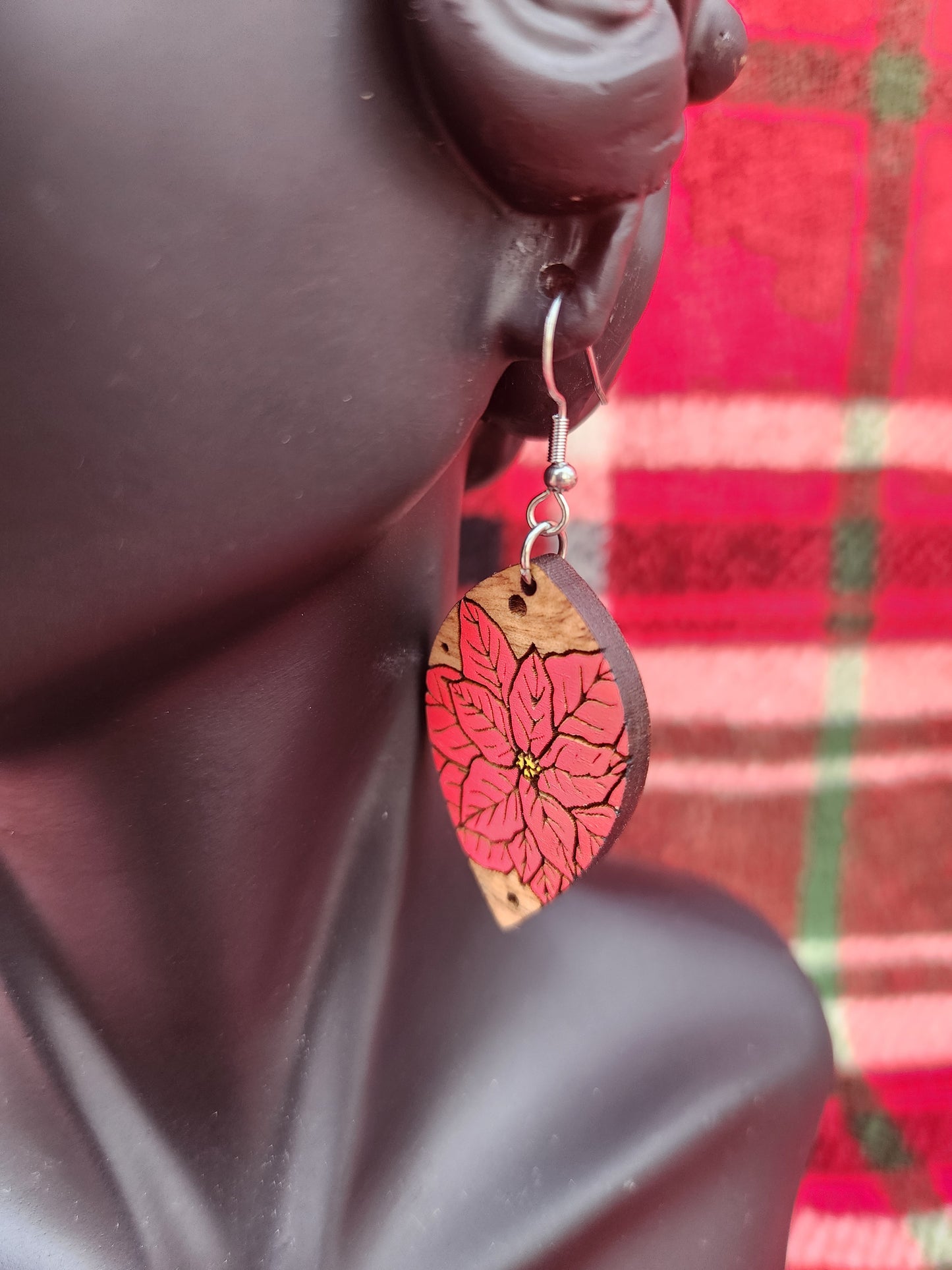 Poinsettia Earrings