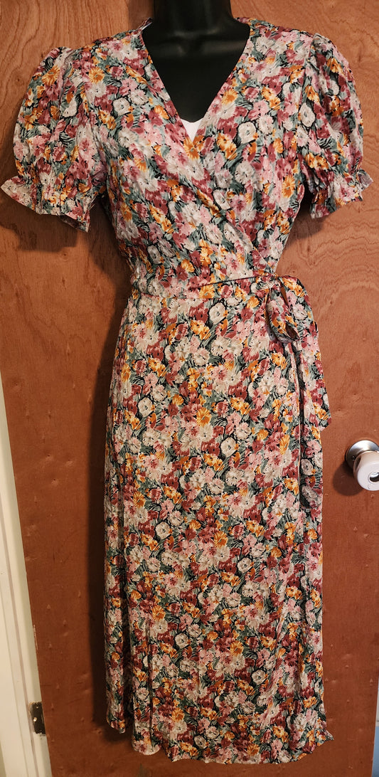 Floral Wrap Dress