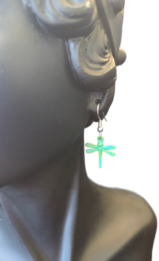 Patina Dragonfly Earrings