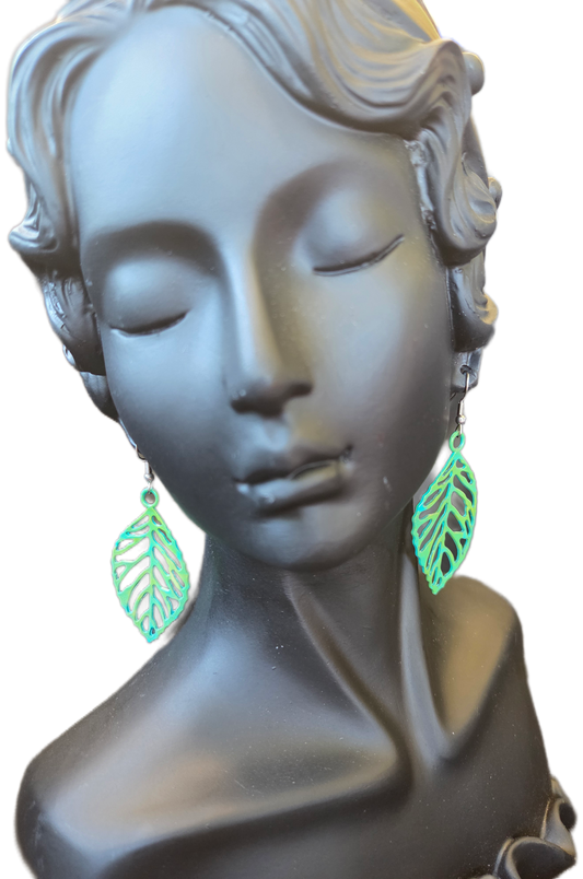 Patina Leaf Earrings
