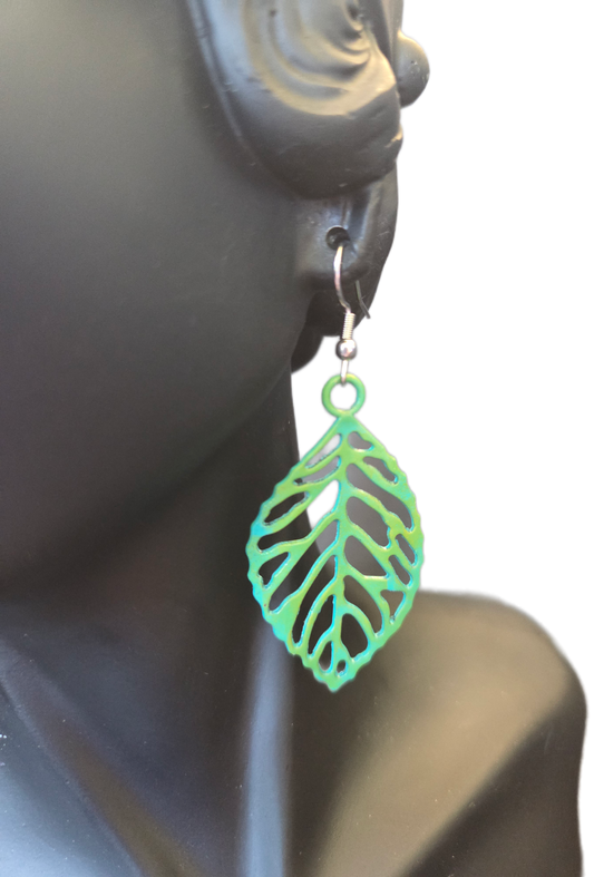 Patina Leaf Earrings