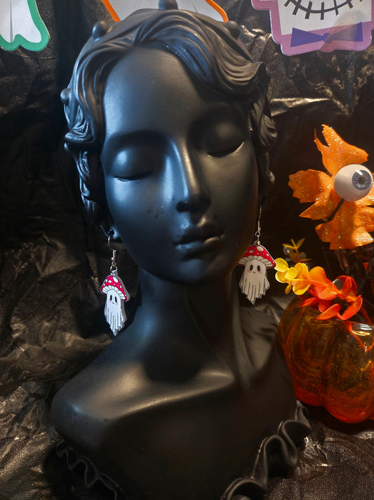 Mushroom Ghost Earrings