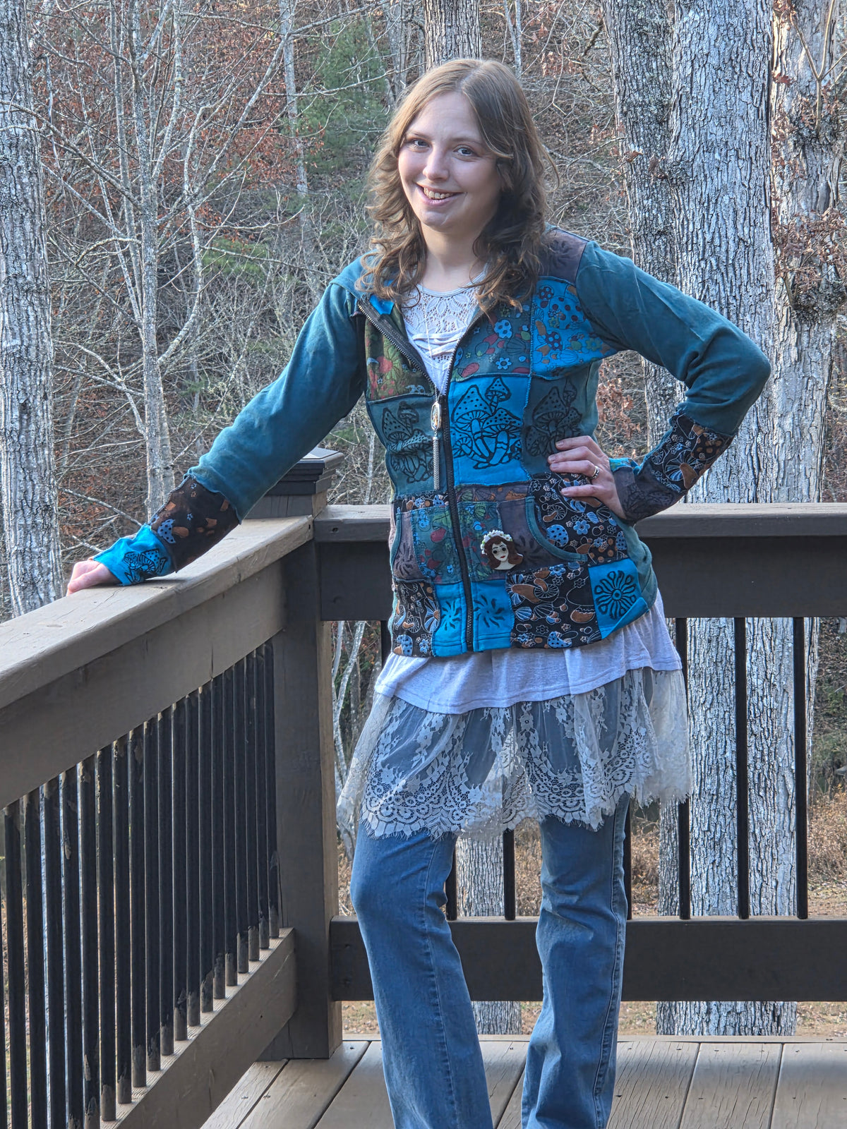 Blue Mushroom Jacket
