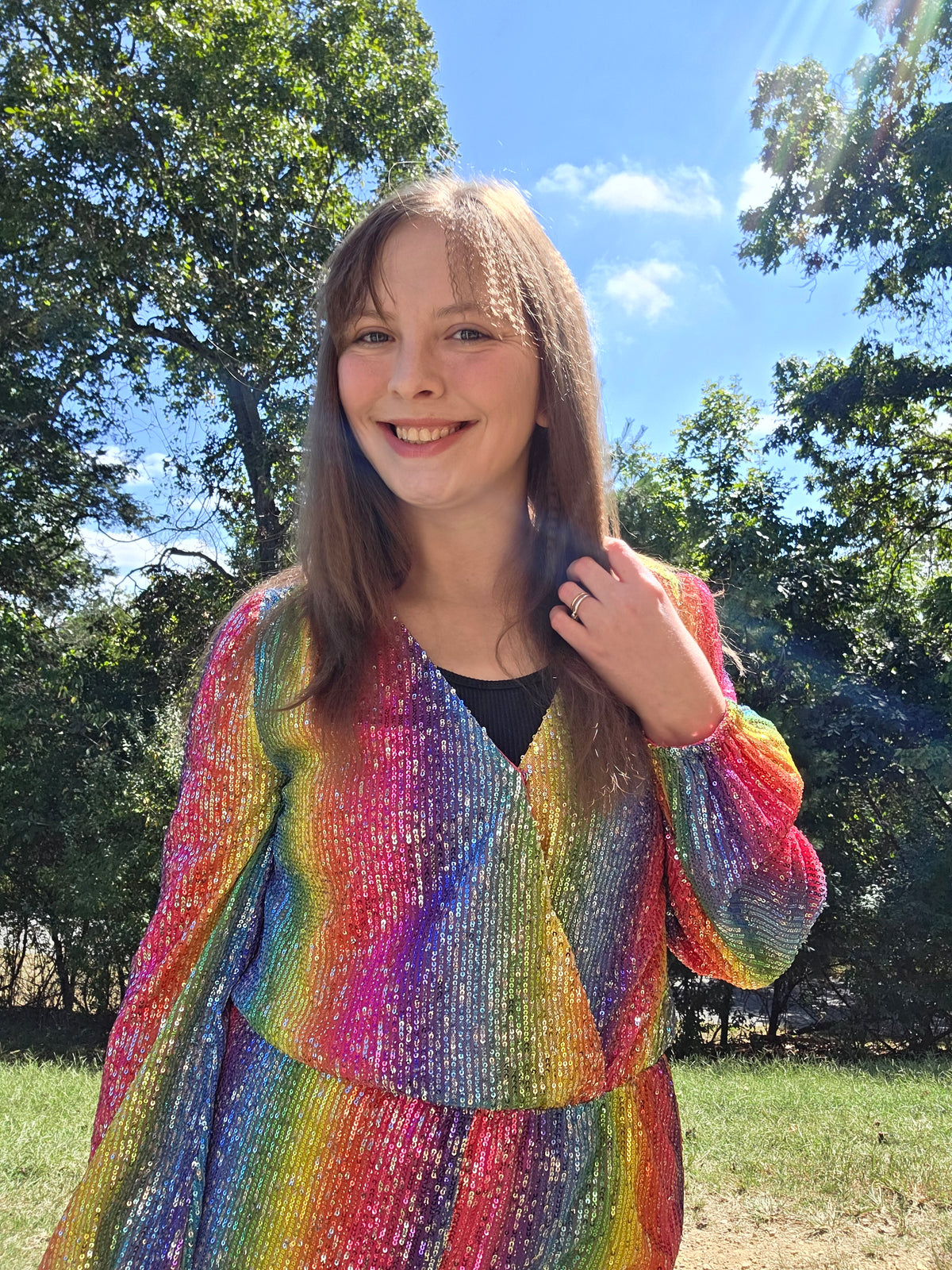 "Cassie" Rainbow Romper