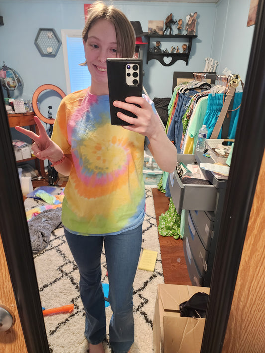 Bright Colored Tye Dye T Shirt